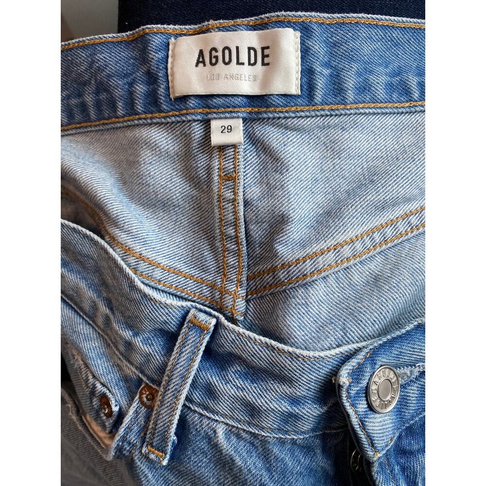 AGOLDE ’90s Crop Mid Rise Straight Button Fly Jeans Size 29 - Picture 2 of 5